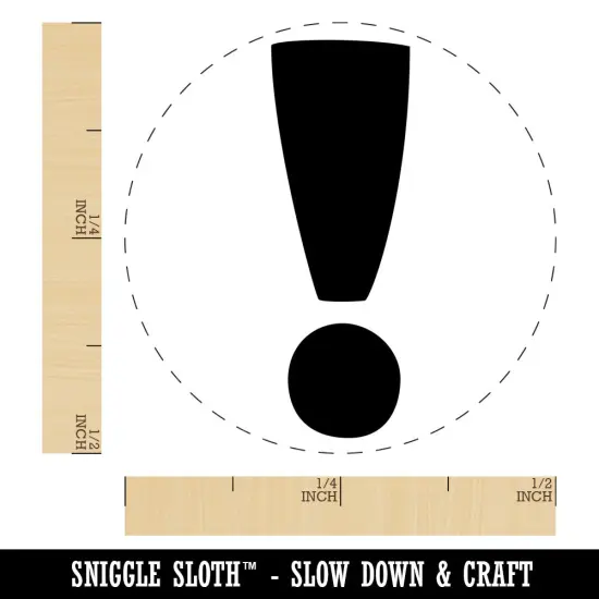 Exclamation Mark Punctuation Self-Inking Rubber Stamp for Stamping Crafting Planners Lime Green {1}