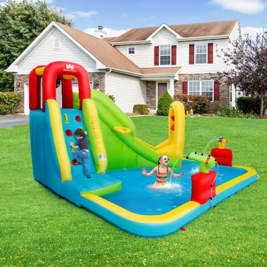 Inflatable Splash Jump Slide Water Bounce without Blower {1}