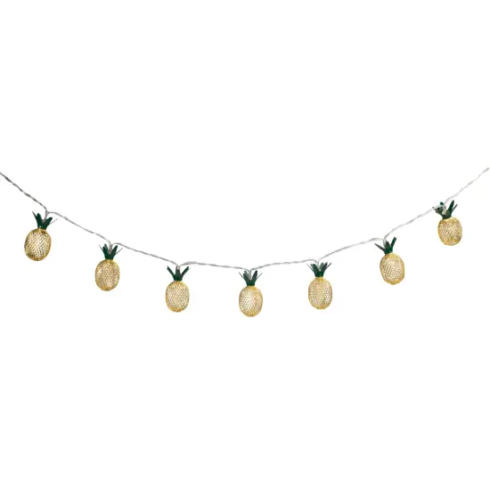 Northlight LED Pineapple Christmas String Light Set - 3' Clear Wire - 10ct Gold {5}