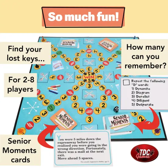 TDC Games Senior Moments Board Game for the Whole Family {3}
