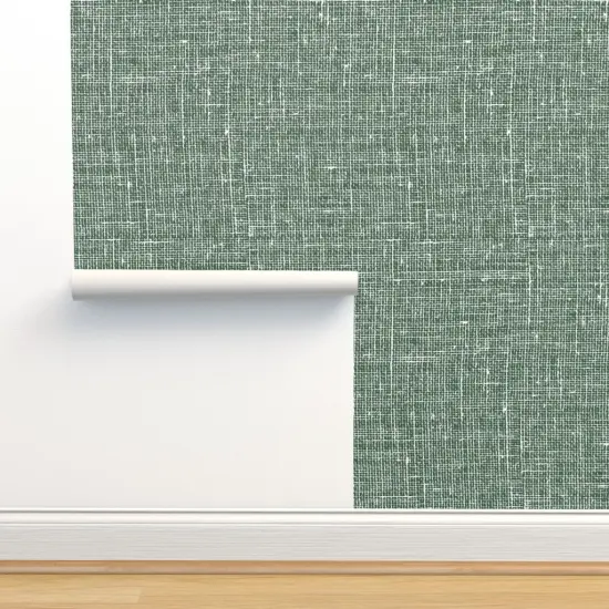 Pre-Pasted Wallpaper 2FT Wide Modern Rustic Simple Green Monochrome Beach Classic Vintage Style Custom Pre-pasted Wallpaper by Spoonflower {2}
