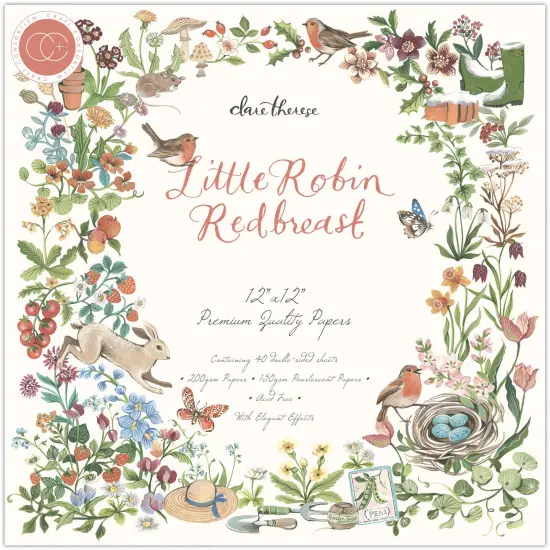 Craft Consortium Double-Sided Paper Pad 12"X12" 40/Pkg-Little Robin Redbreast {1}