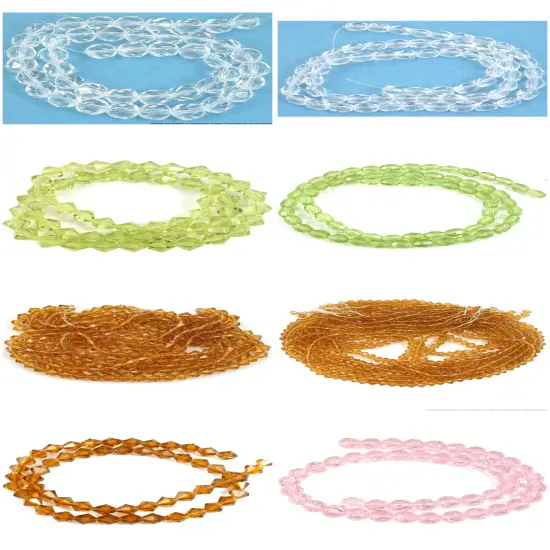 8 Strands Chinese Crystal Fire Polished Beads Various Shapes Light Colors, Clear {1}