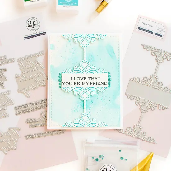 Pinkfresh Studio Press Plate-Deco Sentiment Backdrop {3}