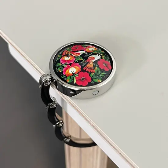 Wrapables Scenic Purse Hook Hanger, Foldable Handbag Table Hanger, Love Birds {3}