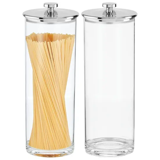 mDesign Tall Kitchen Apothecary Airtight Canister Jars - 2 Pack {1}