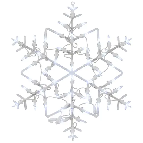 Northlight 18" White LED Lighted Snowflake Christmas Window Silhouette {3}
