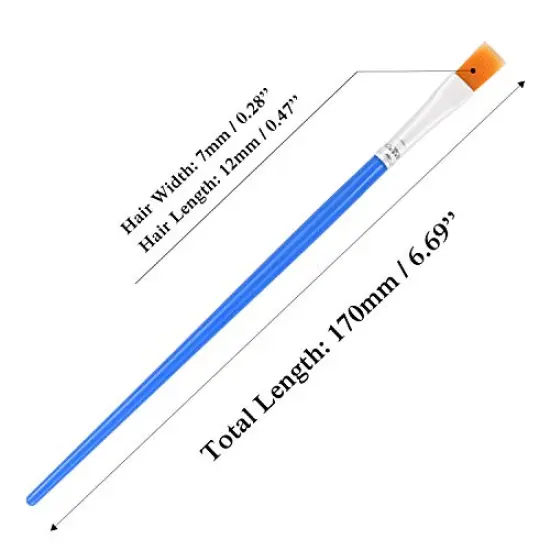 30-Piece Flat Paint Brush Set Small Brushes Bulk for Detail Painting {6}