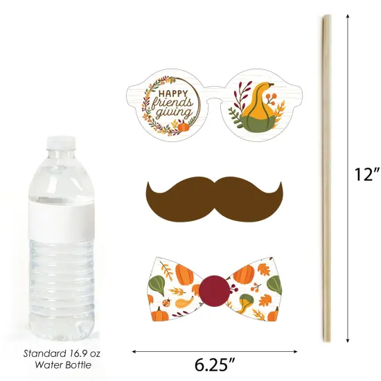 Big Dot of Happiness Fall Friends Thanksgiving - Friendsgiving Party Photo Booth Props Kit - 20 Count {6}