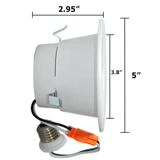 High Quality 4 inch Recessed LED 9W 2700K Downlight Kit - 65w equiv. White {5}