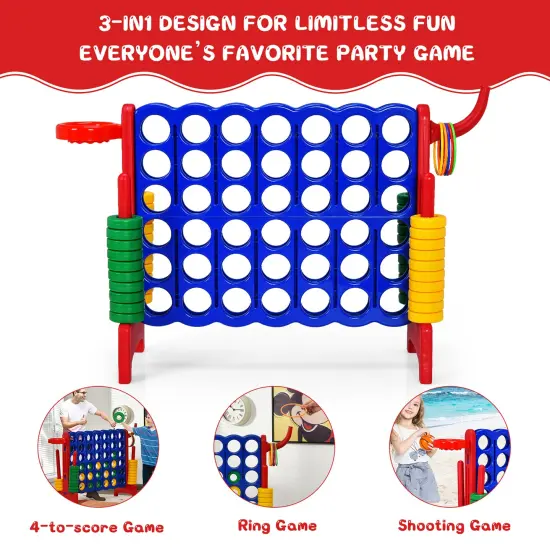 Costway 4-in-A Row Giant Game Set w/Basketball Hoop for Family {6}