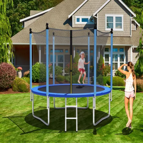 Outdoor Trampoline with Safety Closure Net {1}