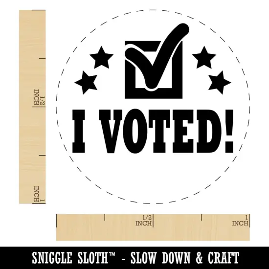I Voted Patriotic Self-Inking Rubber Stamp for Stamping Crafting Planners Red {1}