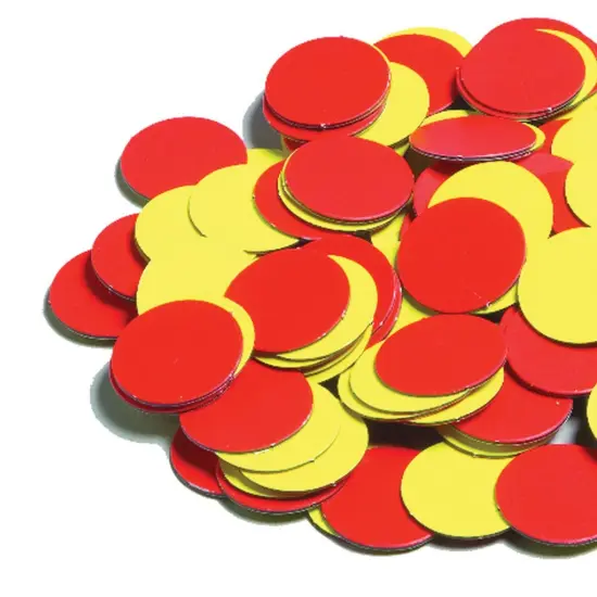 Two-Color Counters - Plastic - Magnetic - 200 Per Set - 2 Sets {2}