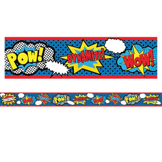 Superhero Straight Border Trim, 35 Feet Per Pack, 6 Packs {1}