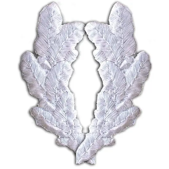 Scrambled Eggs Silver Tone Patch 3" {1}