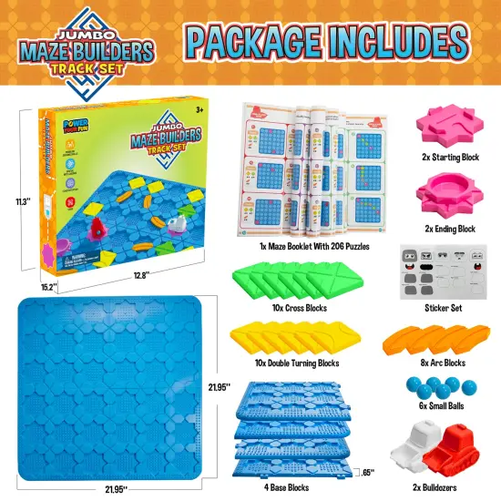 Power Your Fun Jumbo Maze Builder Track Set- 46pc {6}