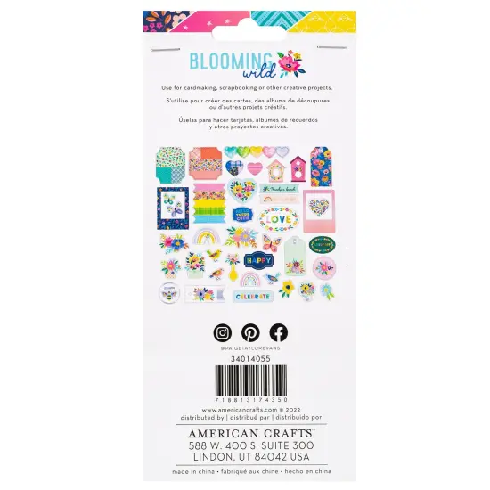 Paige Evans Blooming Wild Ephemera Cardstock Die-Cuts-Icons W/Holographic Foil Accents {2}