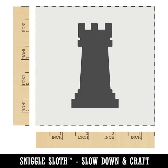 Chess Rook Piece Wall Cookie DIY Craft Reusable Stencil {7}
