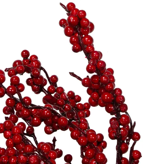 Northlight Red Berries Artificial Christmas Wreath - 28" - Unlit {4}