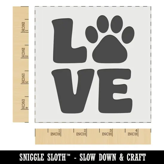 Love Stacked Paw Print Wall Cookie DIY Craft Reusable Stencil {7}