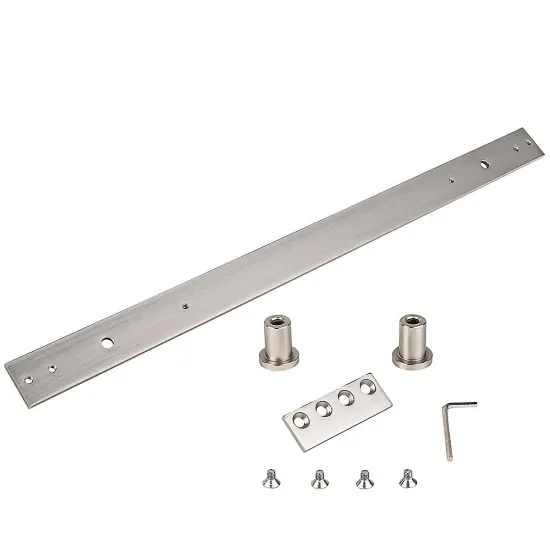 24&rdquo; Sliding Door Track Extension Kit Satin Nickel {1}