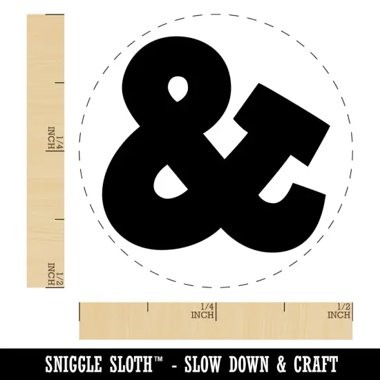 Ampersand Symbol And Self-Inking Rubber Stamp for Stamping Crafting Planners Brown {1}
