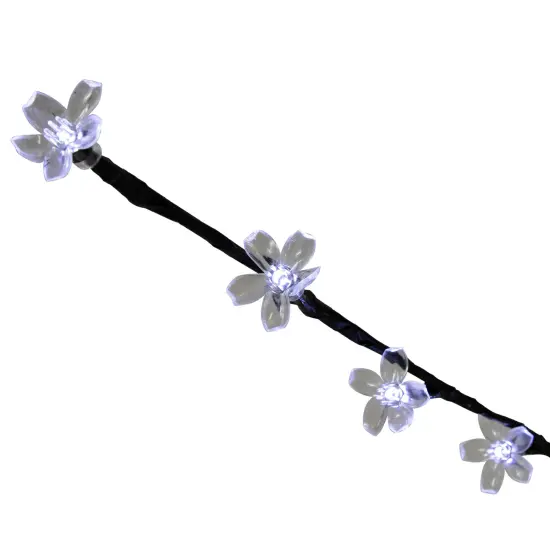 Northlight Pre-Lit Cherry Blossom Artificial Tree Branches- 2.5' - LED Pure White - Set of 3 Black {7}