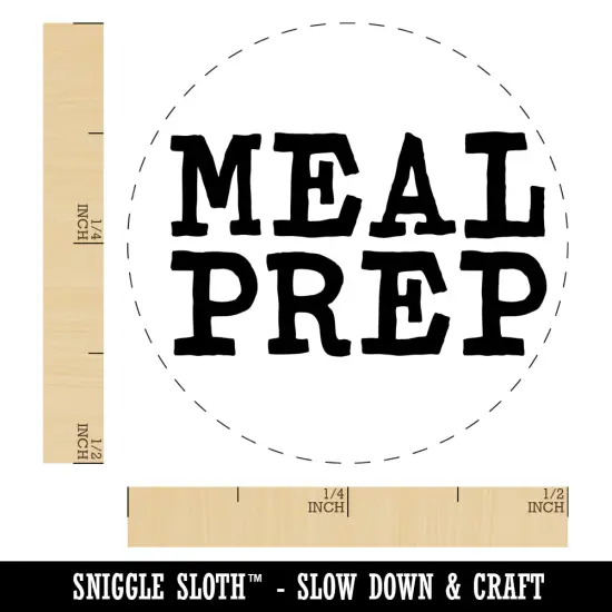 Meal Prep Fun Text Self-Inking Rubber Stamp for Stamping Crafting Planners Orange {1}
