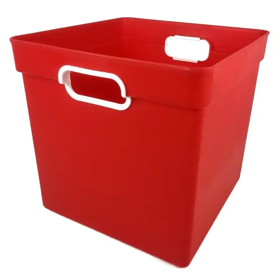 Cube Bin, Red, Pack of 3 {2}