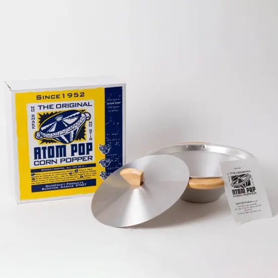 Atom Pop Popcorn Popper - Pop Corn Easily on your Stovetop, Aluminum, Makes 2.5 Quarts {3}
