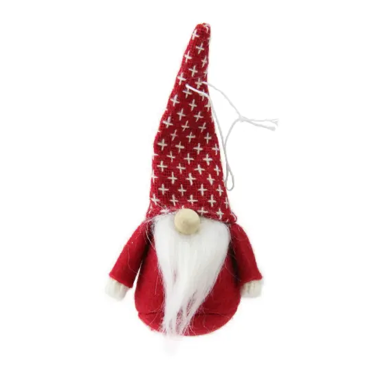 Northlight Santa Gnome Christmas Ornaments - 4.5" - Red and Brown - Set of 3 {5}