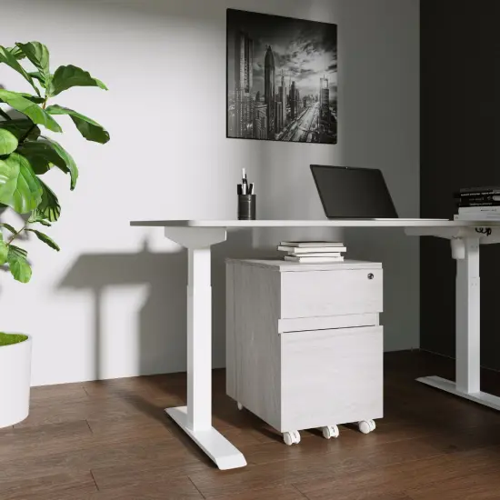 Techni Office Solutions 22.75" Gray Durable Rolling Filing Cabinet {6}