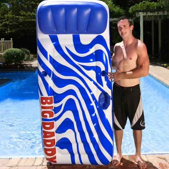 Swim Central Inflatable Blue and White Swimming Pool Lounge, 82-Inch {4}