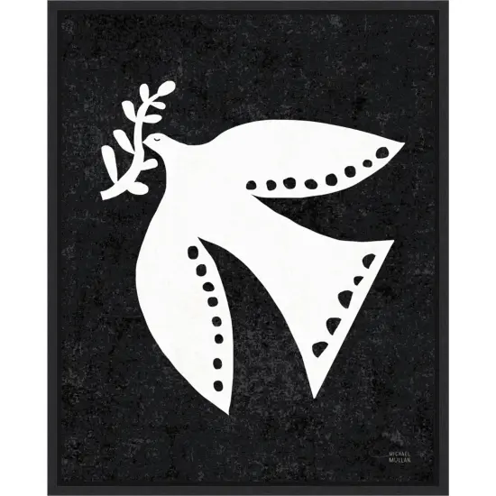 Christmas Whimsy Dove by Michael Mullan Canvas Art Framed {1}