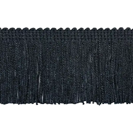 5 yards of 2" Stretch Chainette Fringe Trim | 5 yard cut Black {1}
