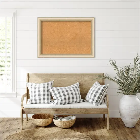 Elegant Framed Corkboard, Natural Cork Elegant Honey {6}