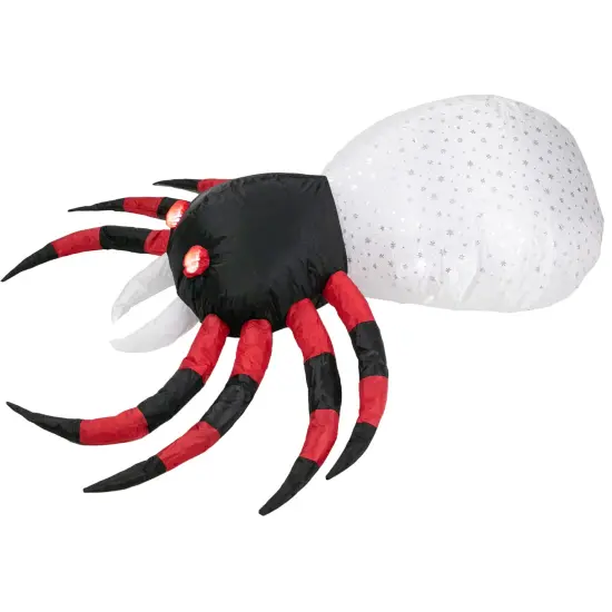 Northlight LED Lighted Inflatable Chill and Thrill Spider Outdoor Halloween Decoration - 4' Red {4}