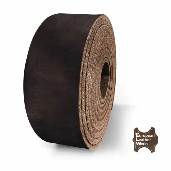 ELW 9-10 oz (3.6-4mm) Latigo Leather Straps Belt Grade 84" Cowhide Strips Heavy Duty Holsters, Sheathes, Harness, Saddle, Armor, Collars {6}