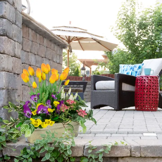 Northlight Real Touch&trade; Orange and Yellow Artificial Tulip Floral Bundles, Set of 6 - 18" {3}