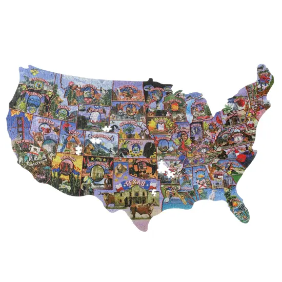 TDC Games USA Vintage Postcards Jigsaw Puzzle - 1,000 Pieces {1}