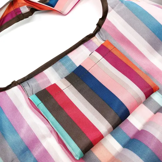 Wrapables Large & Small Foldable Tote Nylon Reusable Grocery Bags, Set of 2 Tropical Paradise {9}