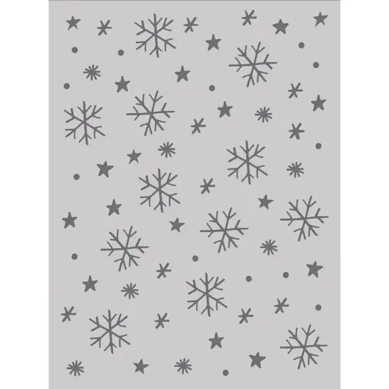 Winter Wonder Stencil 6"X8"-Snow Flurries {3}