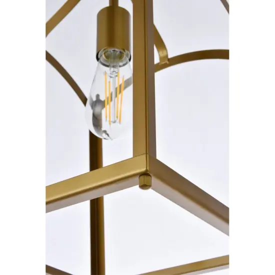 Janet 1 light flush mount in brass {5}