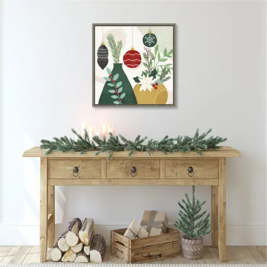 Deco Holiday II by Veronique Charron Canvas Art Framed {5}