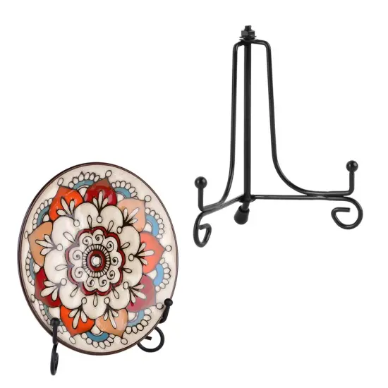 Teamkio Improved Anti-Slip Plate Holder Display Stand, Picture Frame Holder Stand, Easel Display Stand, Book Display Stand (4inch) {1}