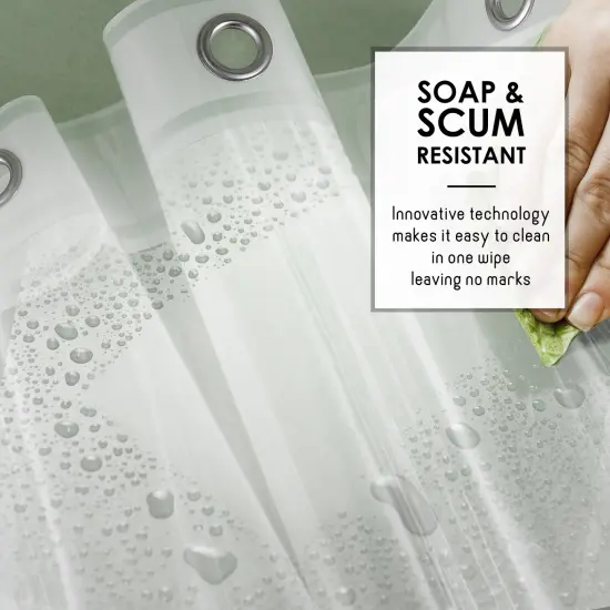 Clara Clark Shower Curtain Liner Frosted {2}