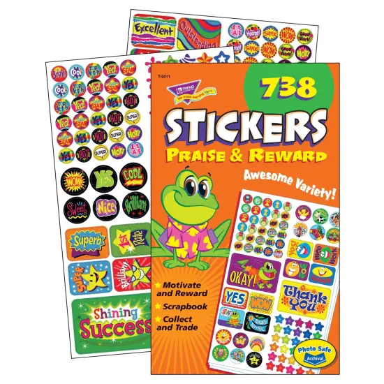 Praise & Reward Sticker Pad, 738 Sticker Per Pad, Pack of 6 {2}
