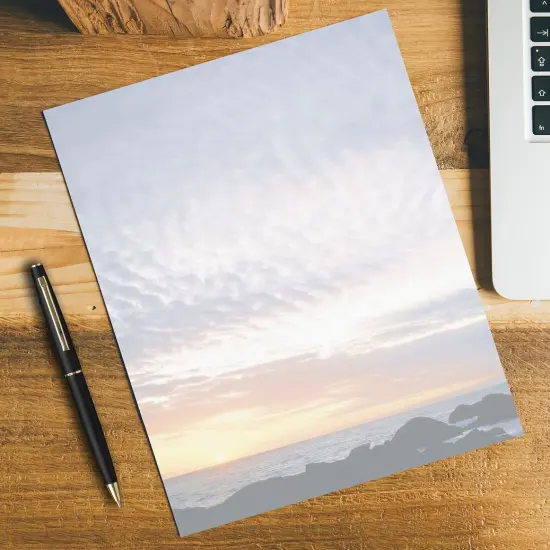 Great Papers! Horizon 2-Sided 8.5" x 11" Letterhead and #10 Envelope Scenic Stationery Set, 50 Stationery Sheets with 2-sided printing, and 25 Matching #10 Envelopes, Printer compatible {6}