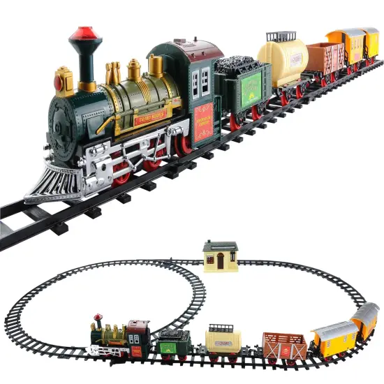 Northlight 18-Piece Lighted and Animated Continental Express Train Set with Sound Red {4}